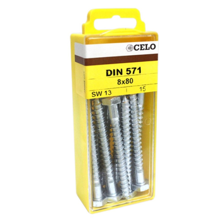 Blister tornillo tirafondo DIN 571