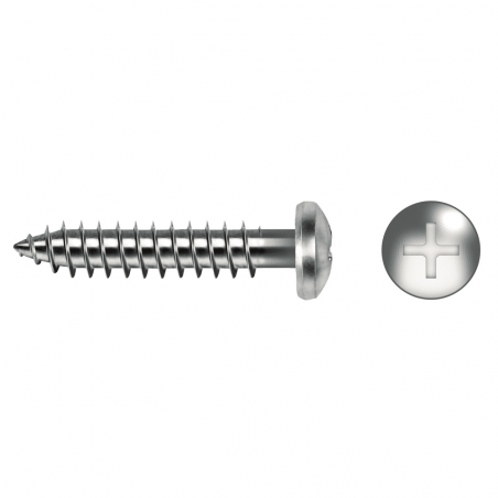 Tornillo rosca chapa DIN 7981 con cabeza alomada e impronta PH