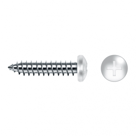 Tornillo rosca chapa a/inox. A2 DIN-7981 2,9x22 mm.