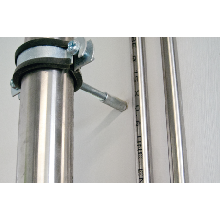 Abrazadera metálica reforzada isofónica M8 + M10 tipo RI Ø 60 mm acero cincado