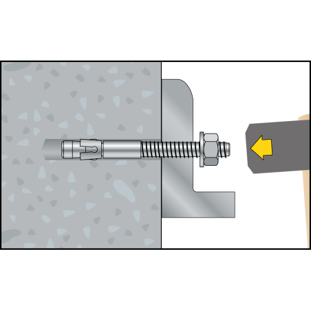 Etiqueta individual anclaje BAZ zincado