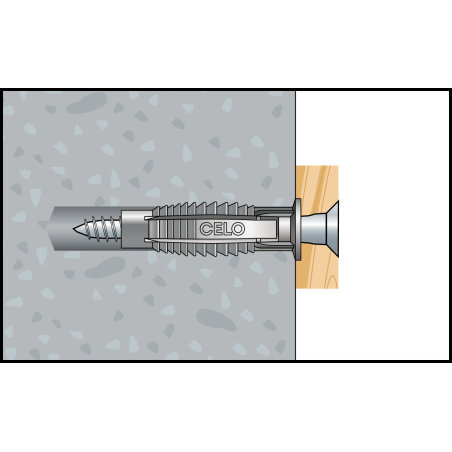 Caja de 50 kits : taco FX 6 + tornillo rosca madera SPS 4,5x45