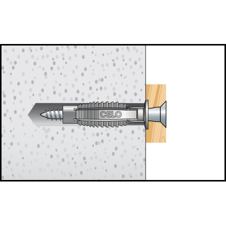 Caja de 50 kits : taco FX 6 + tornillo rosca madera SPS 4,5x45