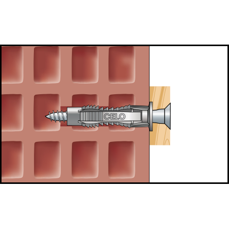 Caja de 50 kits : taco FX 6 + tornillo rosca madera SPS 4,5x45
