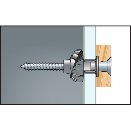 Caja de 50 kits : taco FX 6 + tornillo rosca madera SPS 4,5x45