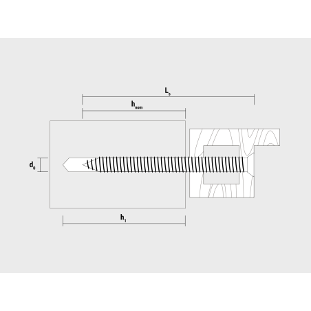 Tornillo de premarcos FBS 7,5-212 cabeza avellanada, cincado