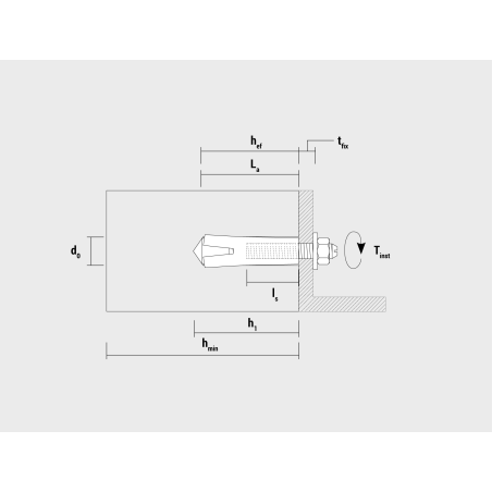Anclaje metálico hembra con cono expansor SA plus 8, cincado