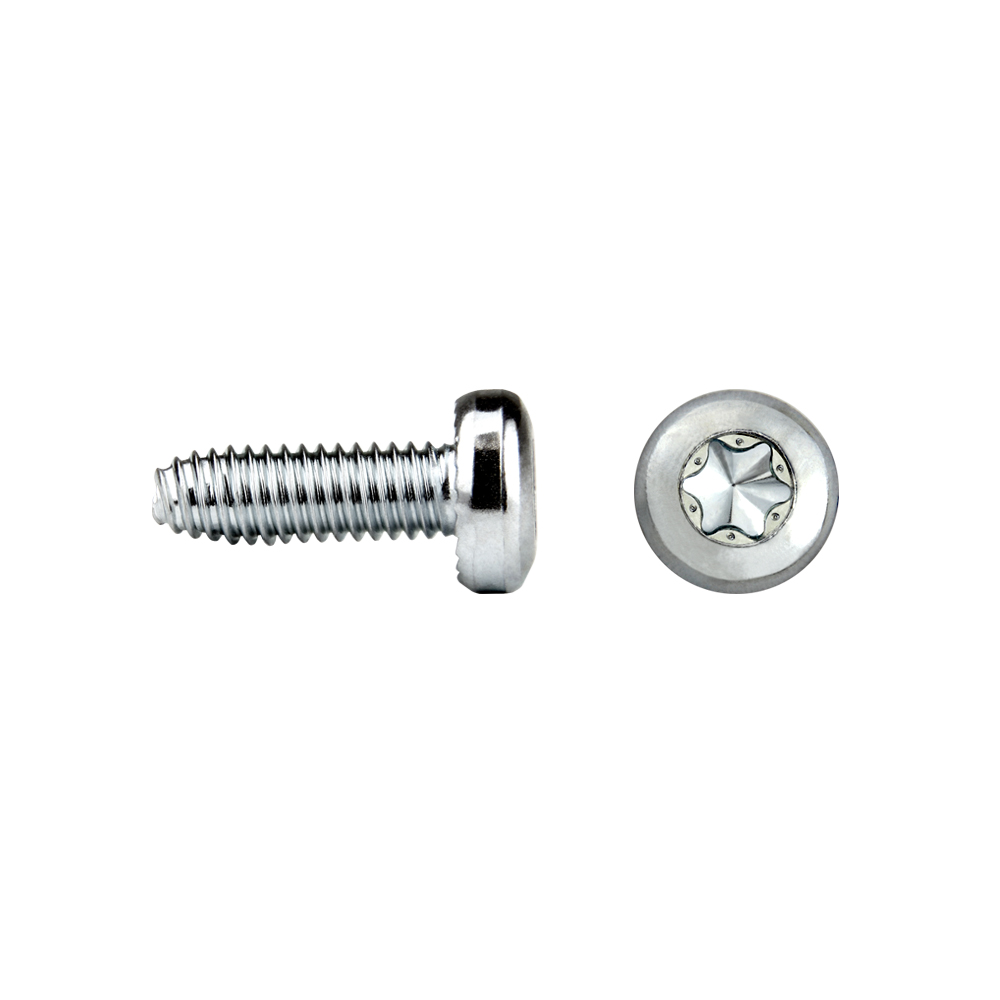 Tornillo trilobular zincado con cabeza alomada TORX