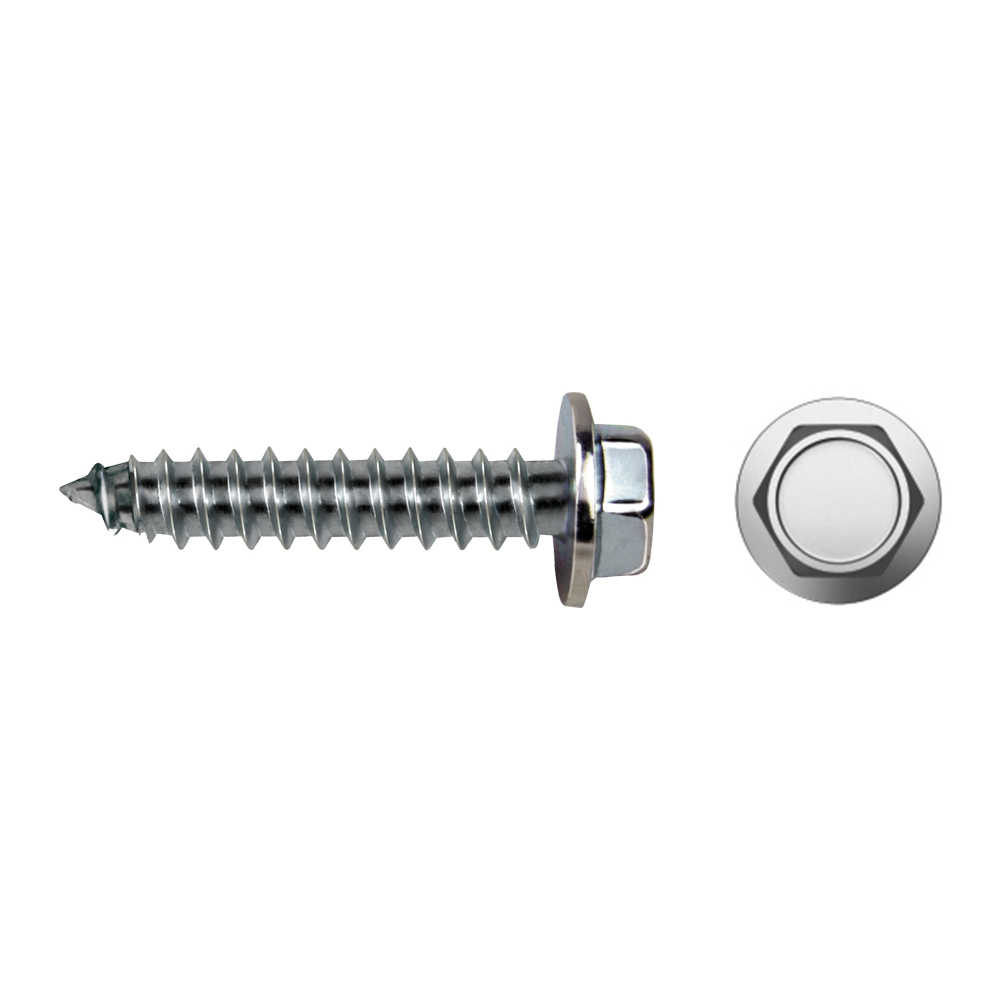 Tornillo rosca chapa DIN 7660 con cabeza hexagonal y arandela estampada