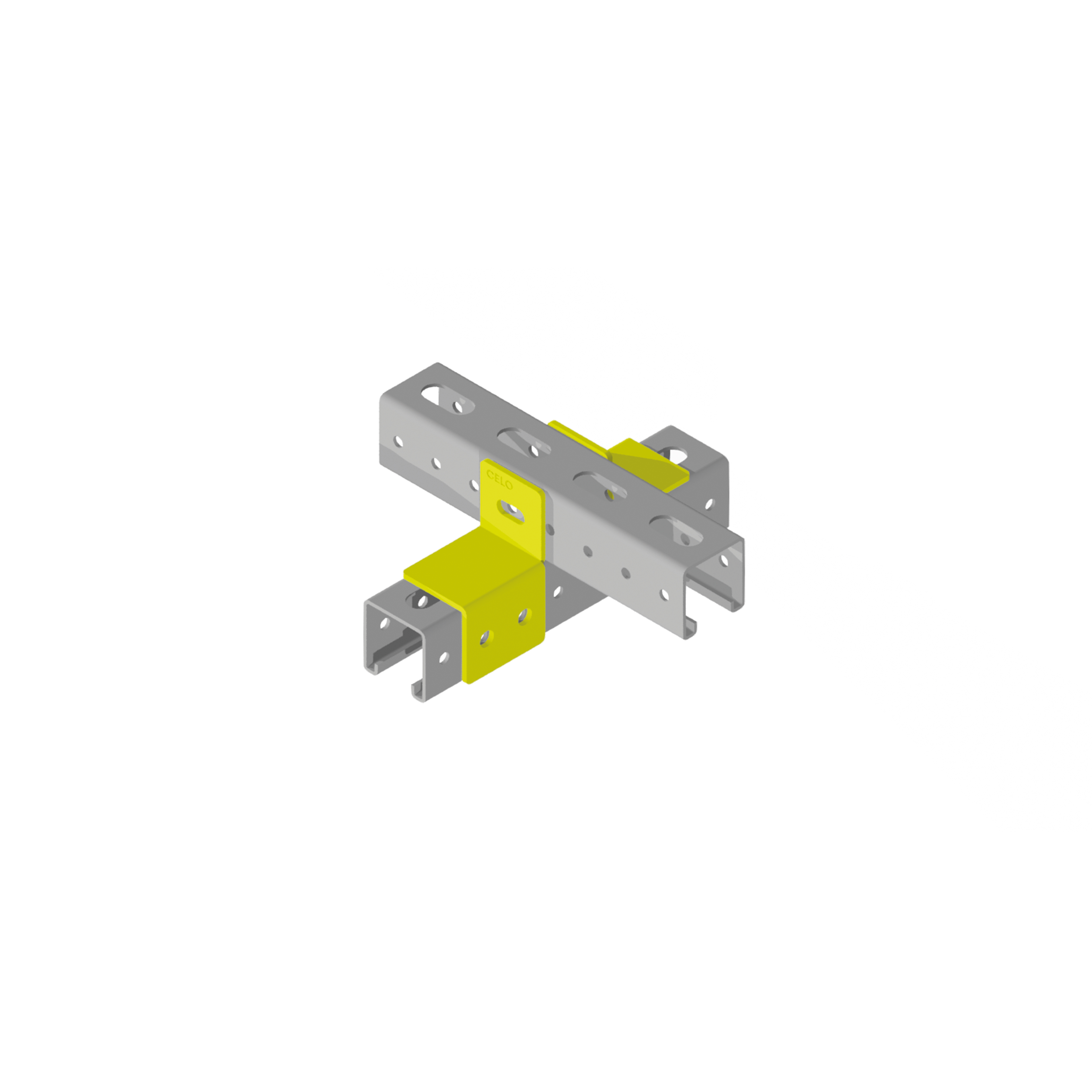 Uniones perpendicular para perfil Fast Assembly Strut con recubrimiento KlimaProof® en montaje
