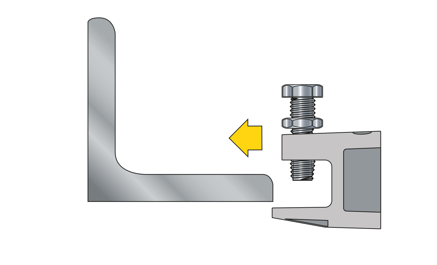 Montaje de una abrazadera portante PMV