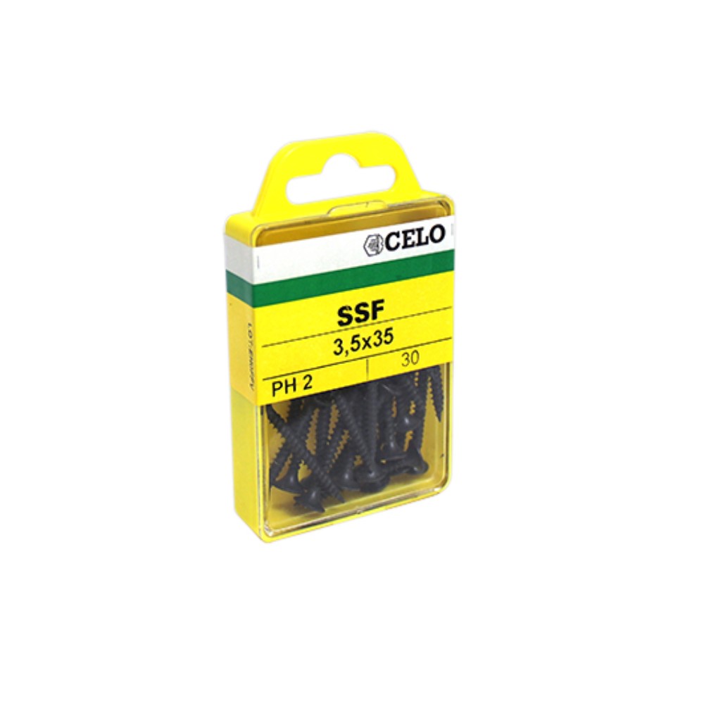 Blister de tornillos SSF para cartón yeso y chapa, 3,5x35 mm