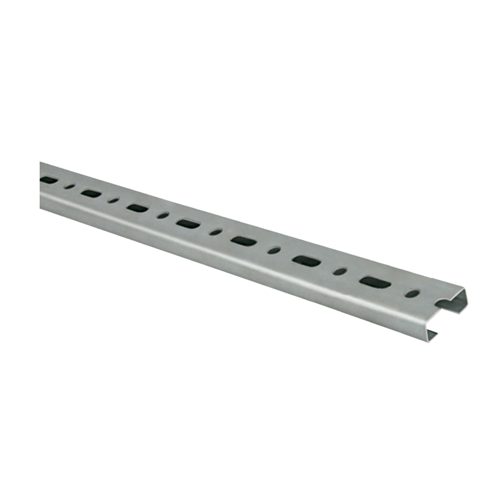 Perfil 35x15 en acero galvanizado para fijación estructural en instalaciones eléctricas