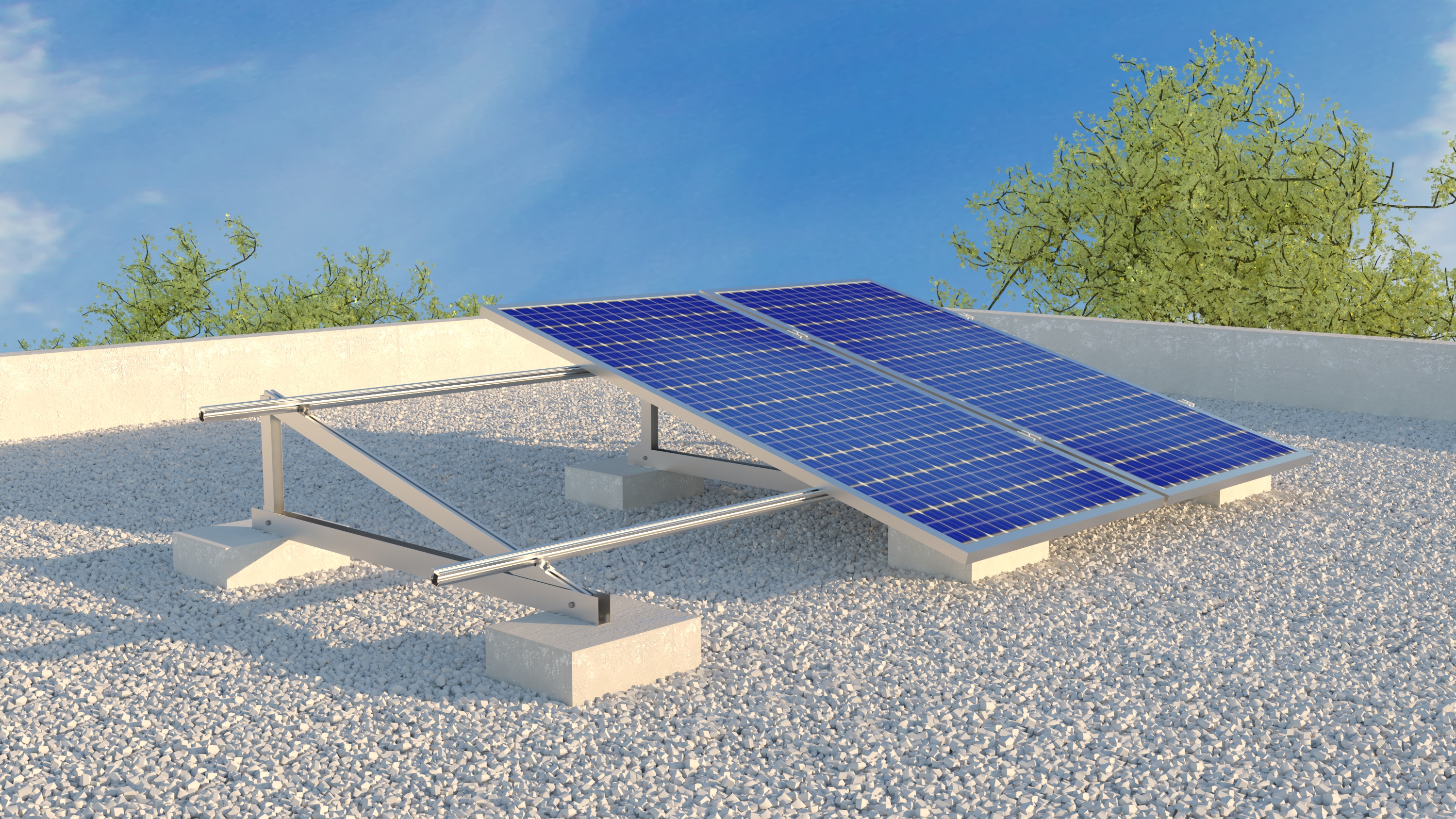 Instalar placas solares en cubierta plana