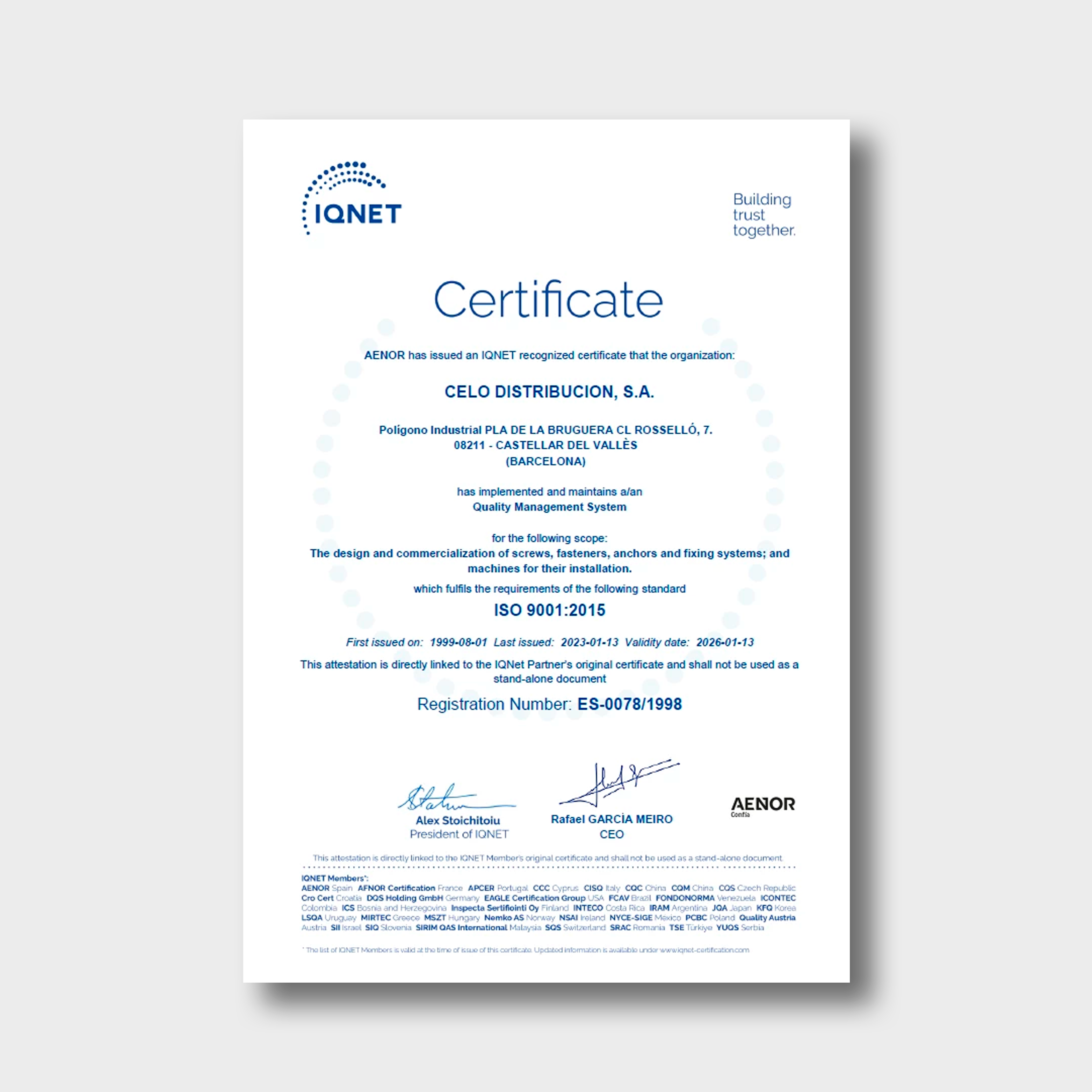 Norma UNE-EN ISO 9001:2015