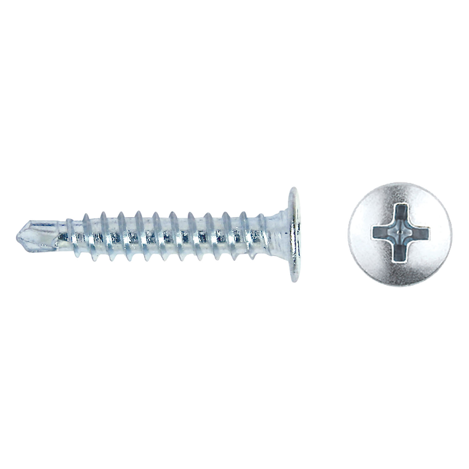 Tornillo punta broca CET con cabeza extraplana y accionamiento en cruz