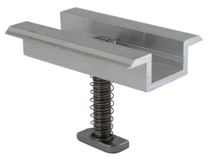 Grapa intermedia para panel solar para montaje en perfiles de estructuras solares