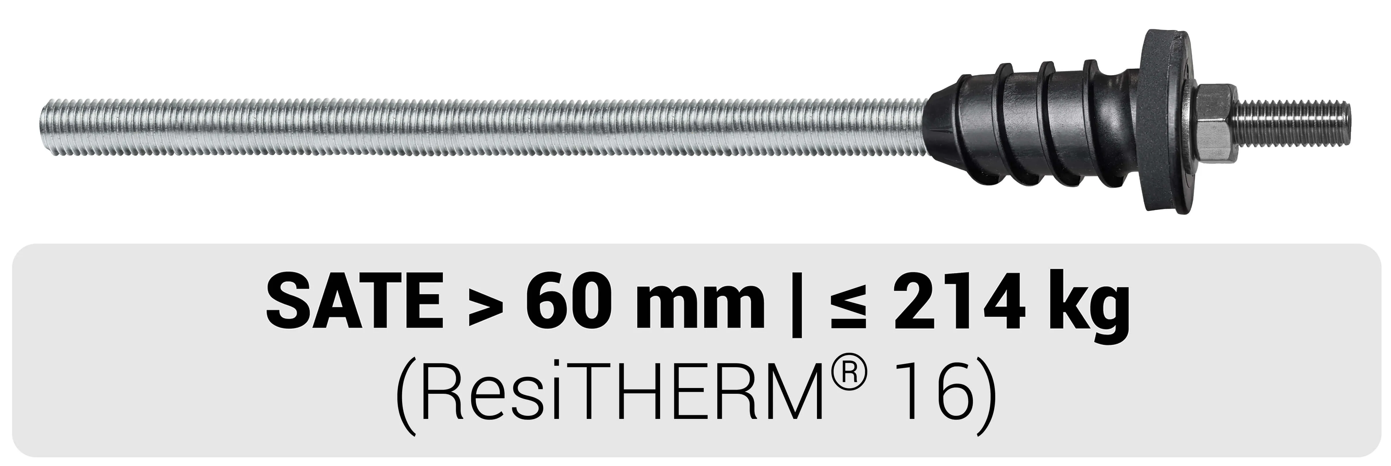 Fijación ResiTHERM para SATE > 60 mm y hasta 214 kg