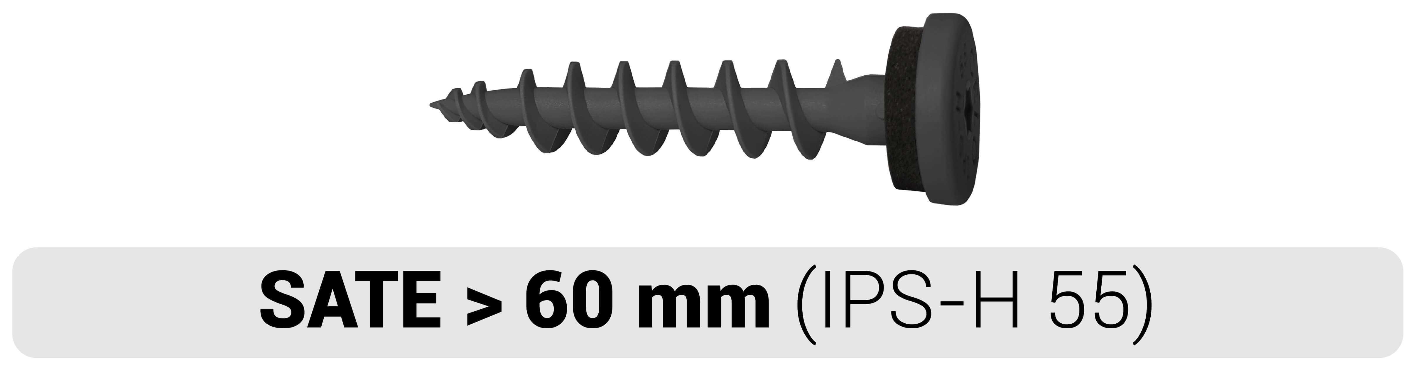 El tornillo para aislamiento IPS-H55 para sate > 60 mm