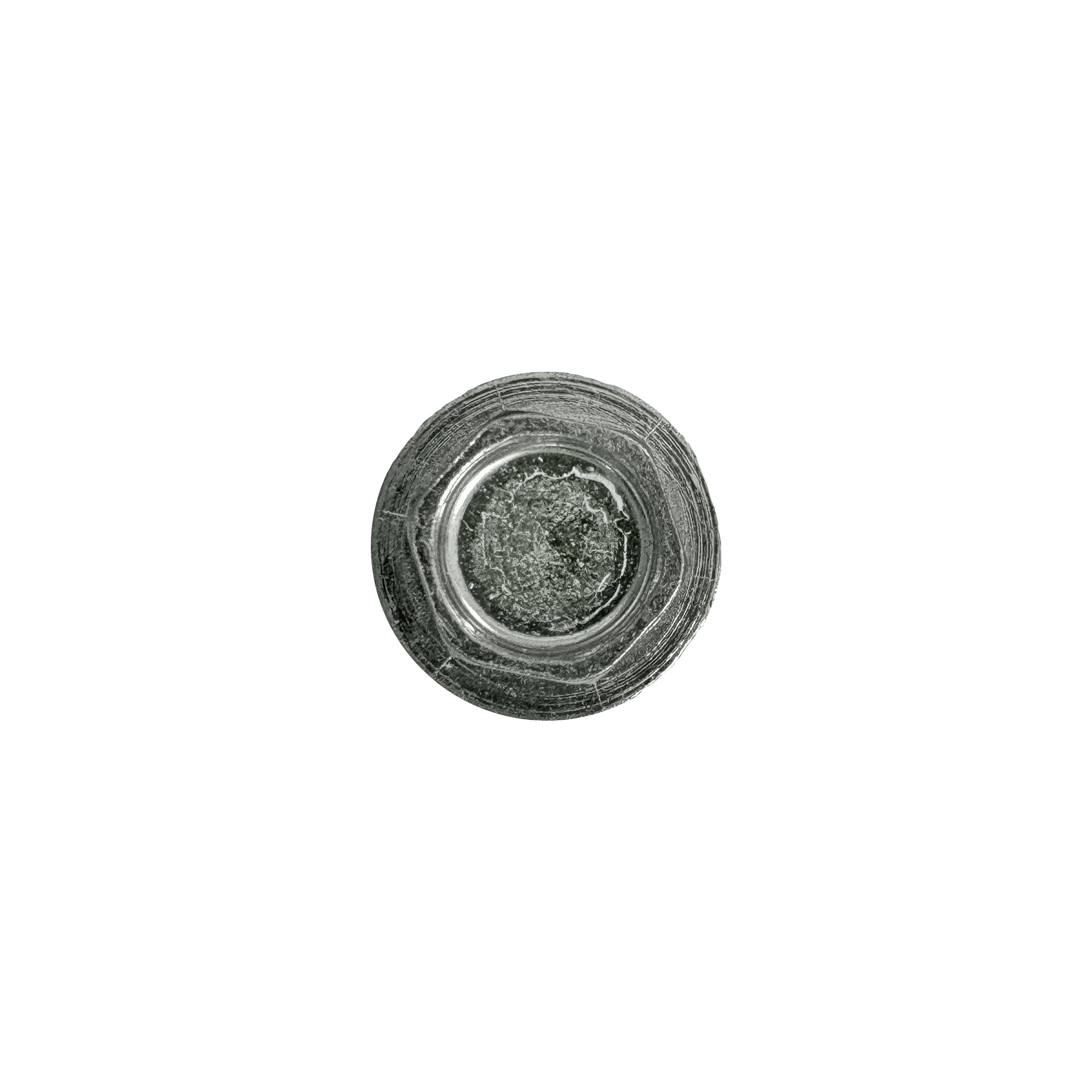 Cabeza hexagonal del tornillo autotaladrante DIN 7504KE vista desde arriba