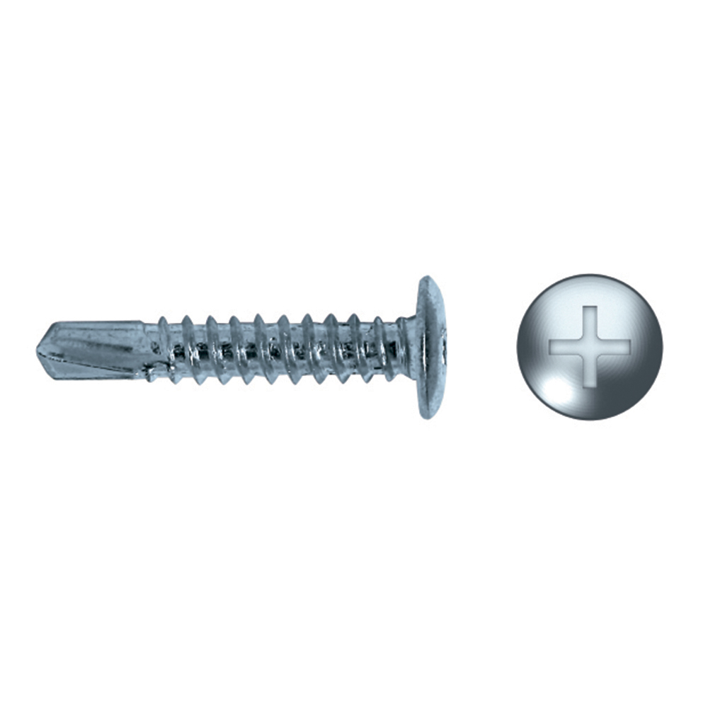 Tornillo punta broca cabeza baja FST para fijación en estructuras metálicas