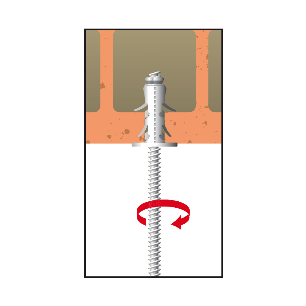 Atornillado del tornillo para expandir el taco de plástico cono expansor DNBS