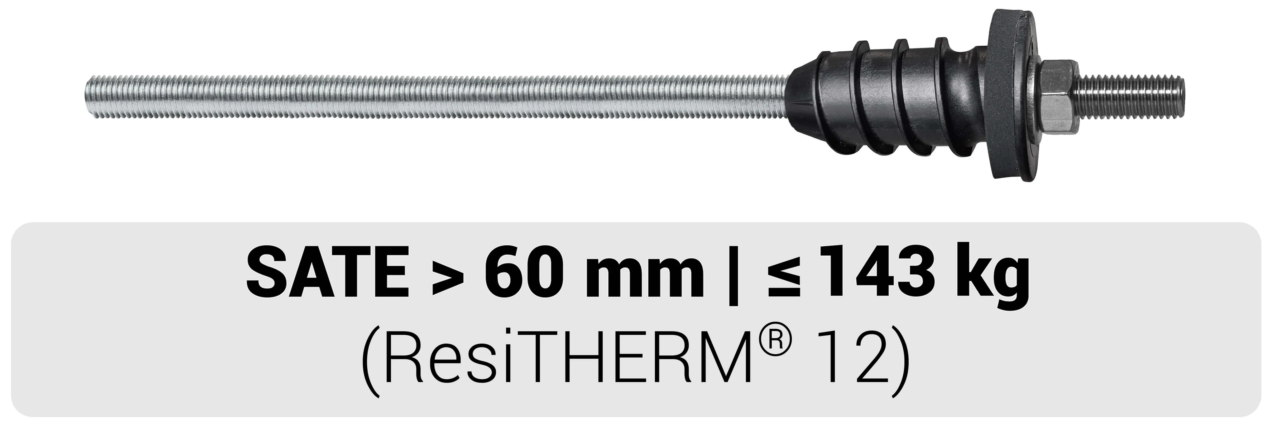Fijación ResiTHERM 12 para SATE > 60 mm y hasta 143 kg