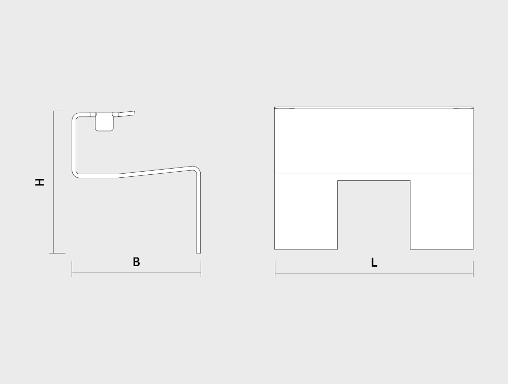 Dibujo técnico - Accesorio inferior simple EO - ES