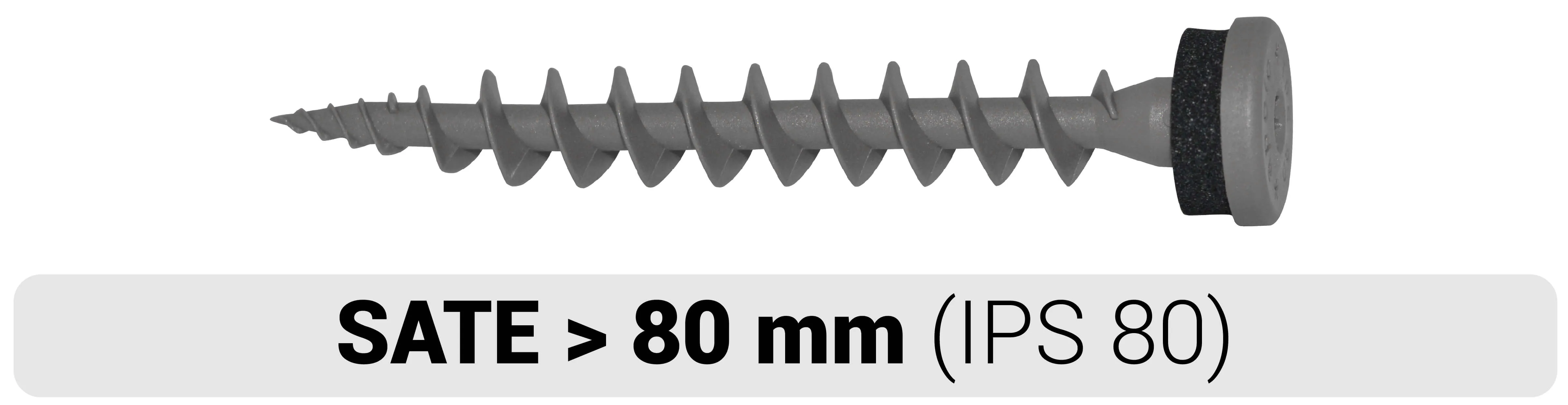 El tornillo para aislamiento IPS 80 para SATE > 80 mm