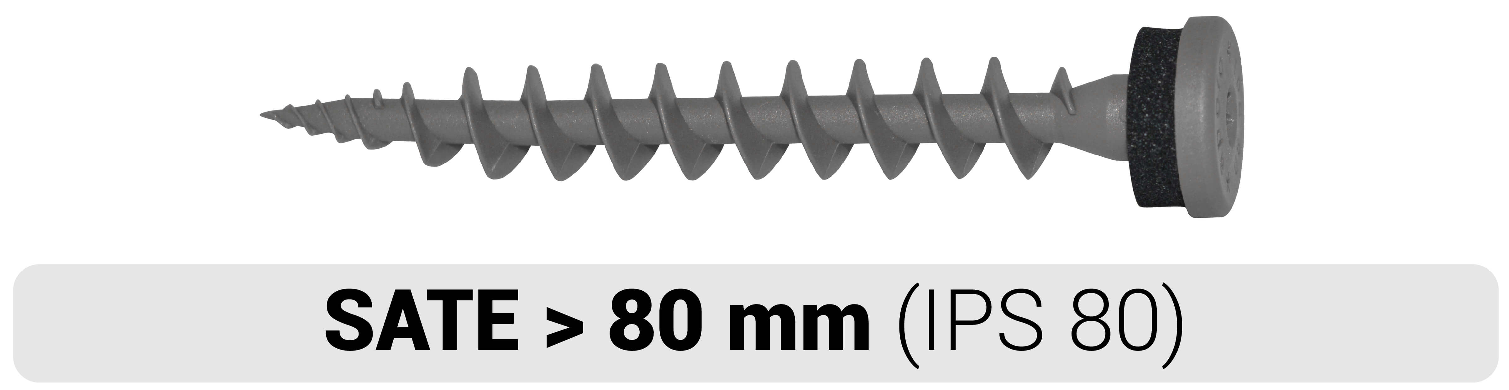 El tornillo para aislamiento IPS 80 para SATE > 80 mm
