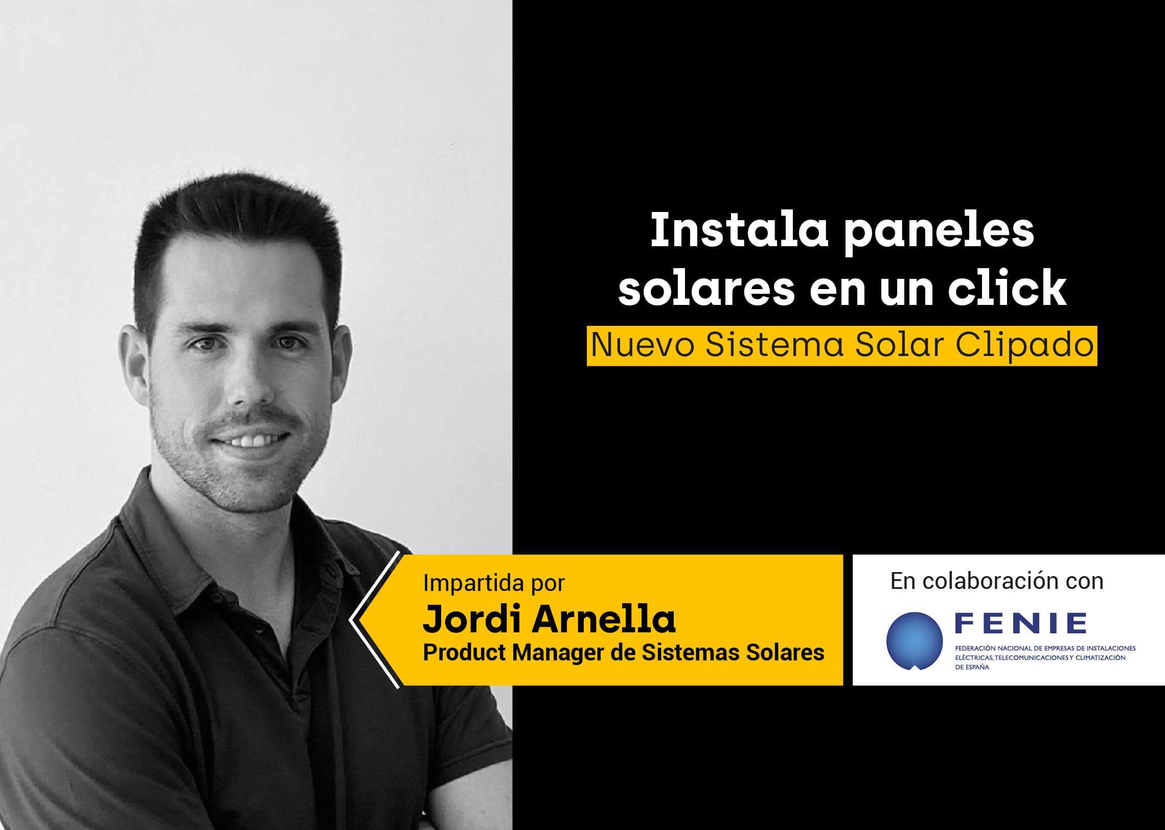 Póster de la formación online del nuevo sistema de fijación solar clipado de CELO