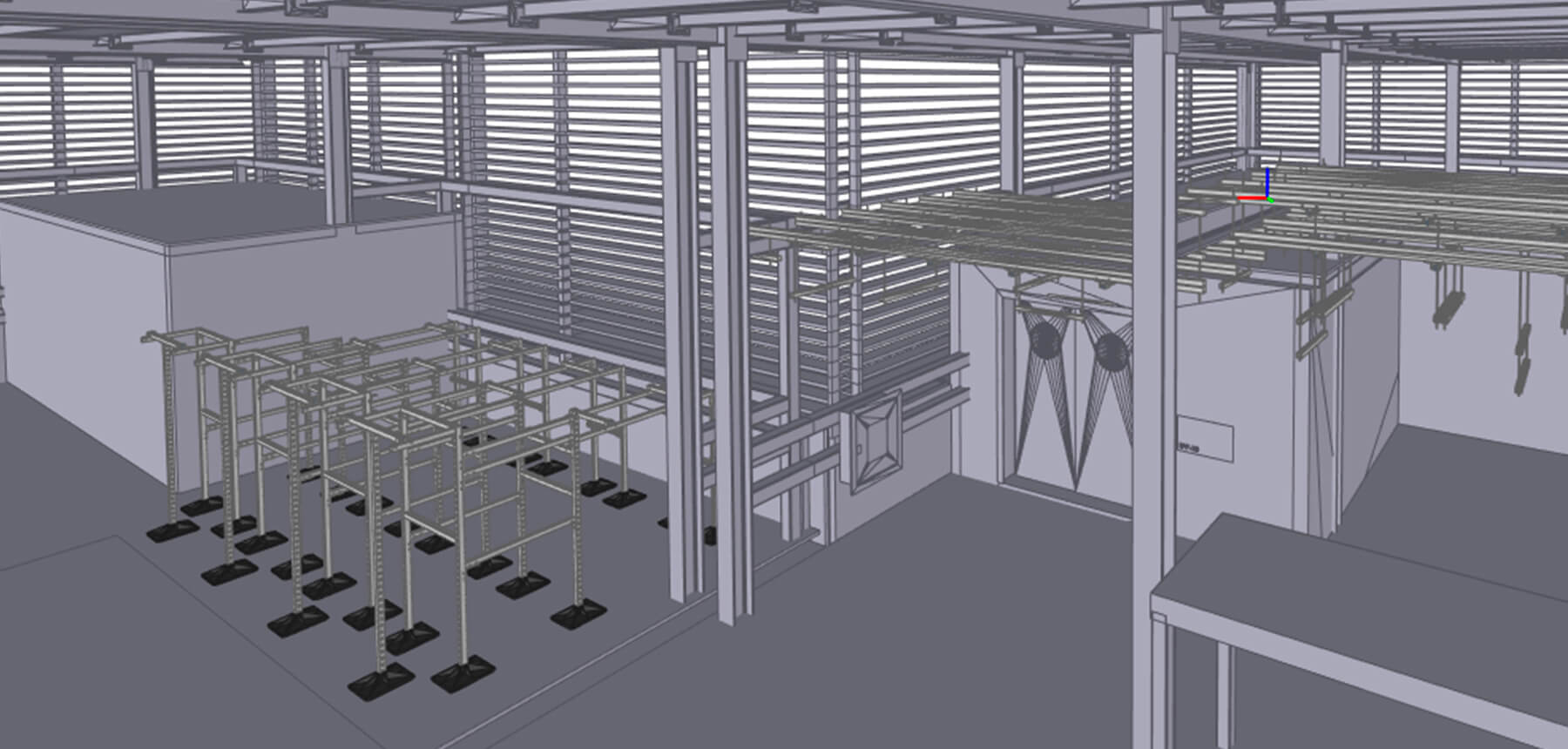 Previsualización de una solución de soportación con perfiles de CELO a través del sistema BIM