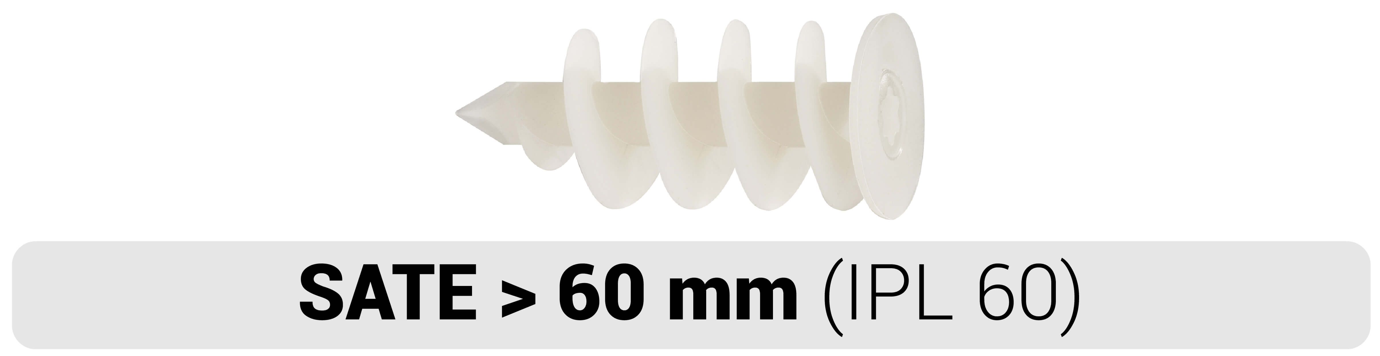 Tacos de nylon IPL para fijación directa sobre aislamiento SATE de CELO