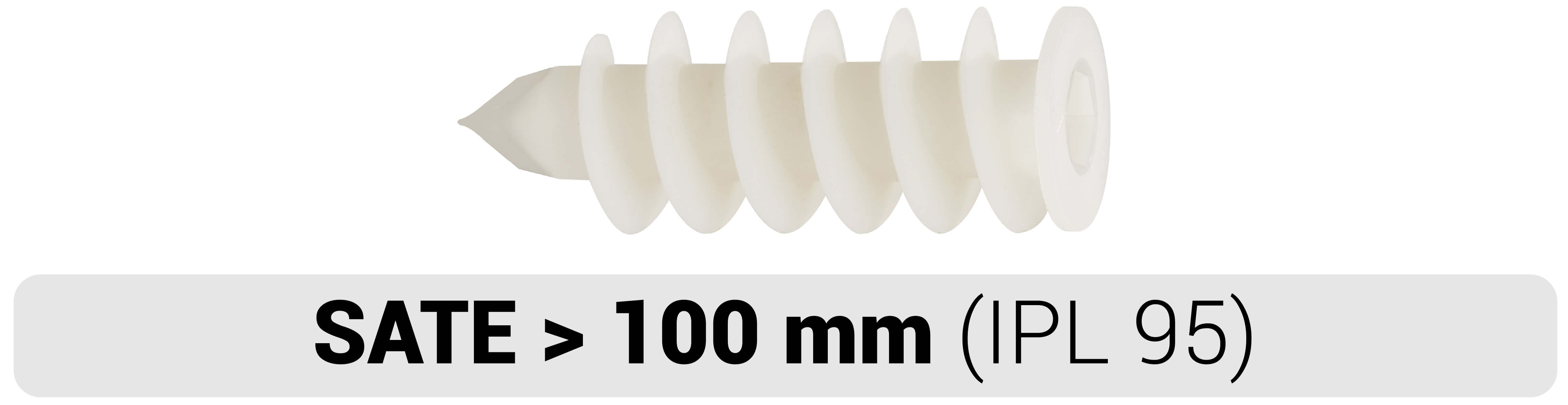 Taco de nylon IPL 95 para fijación directa sobre aislamiento SATE de CELO