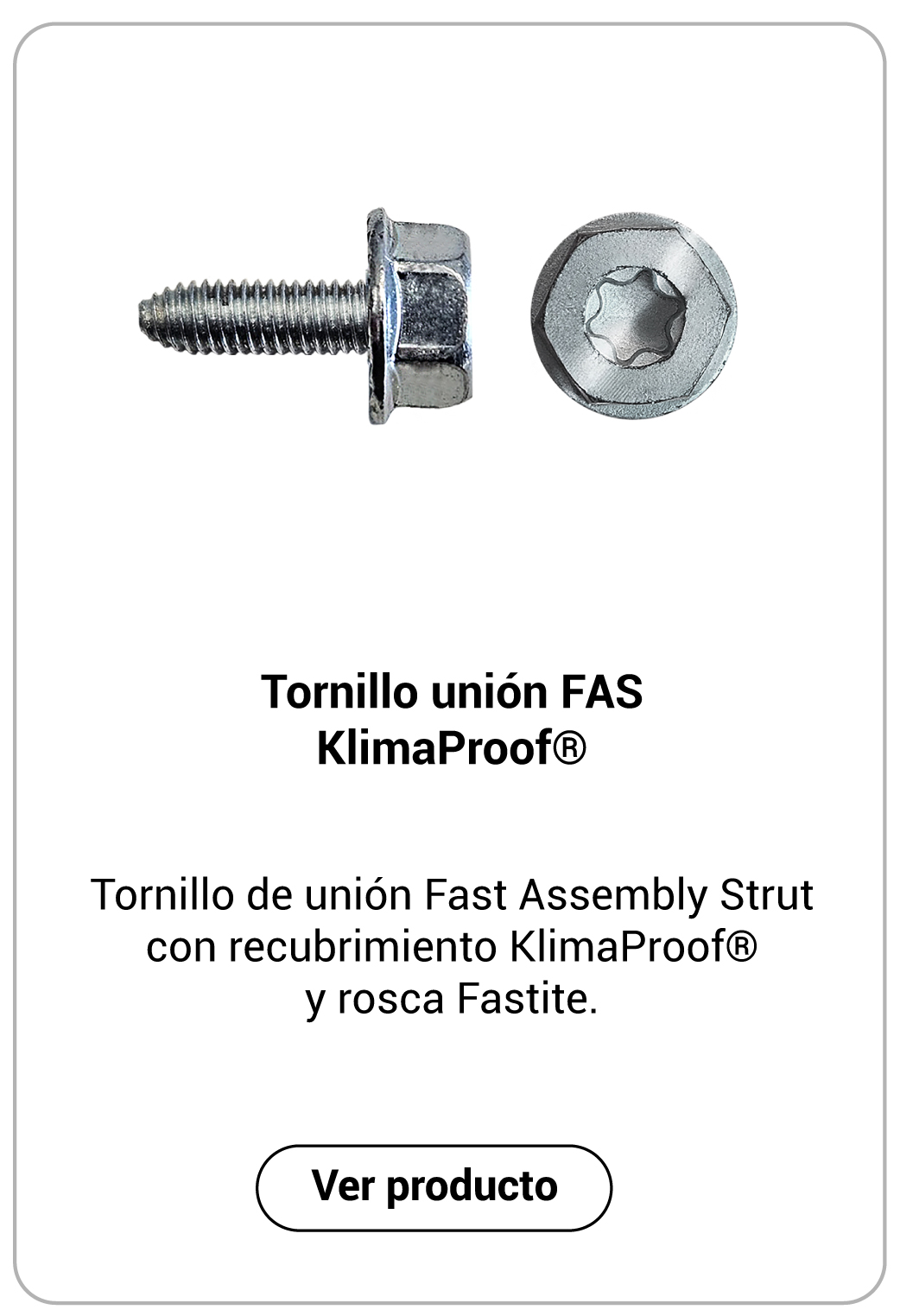 Tornillo union FAS KlimaProof