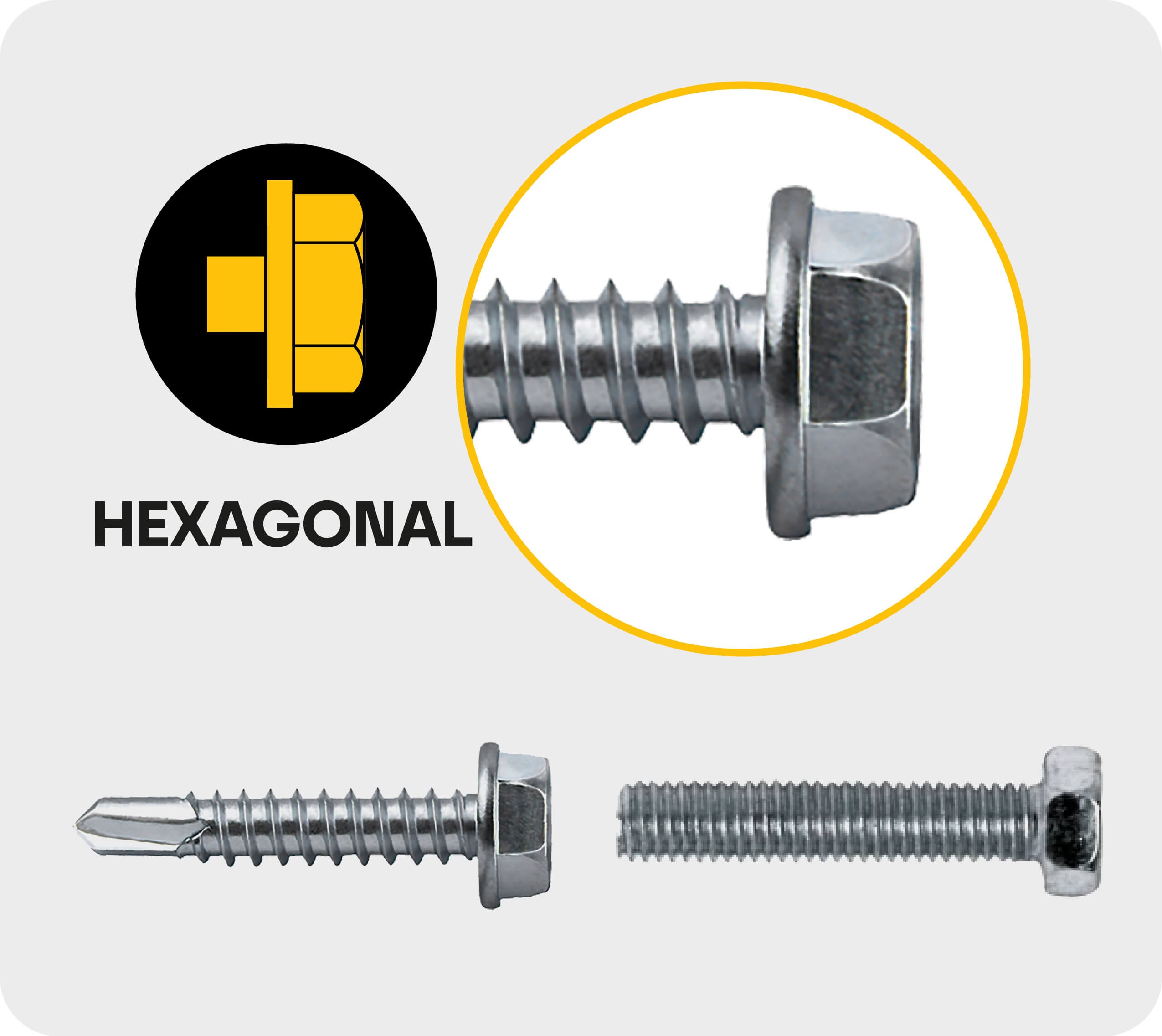 Imagen de tornillos cabeza hexagonal